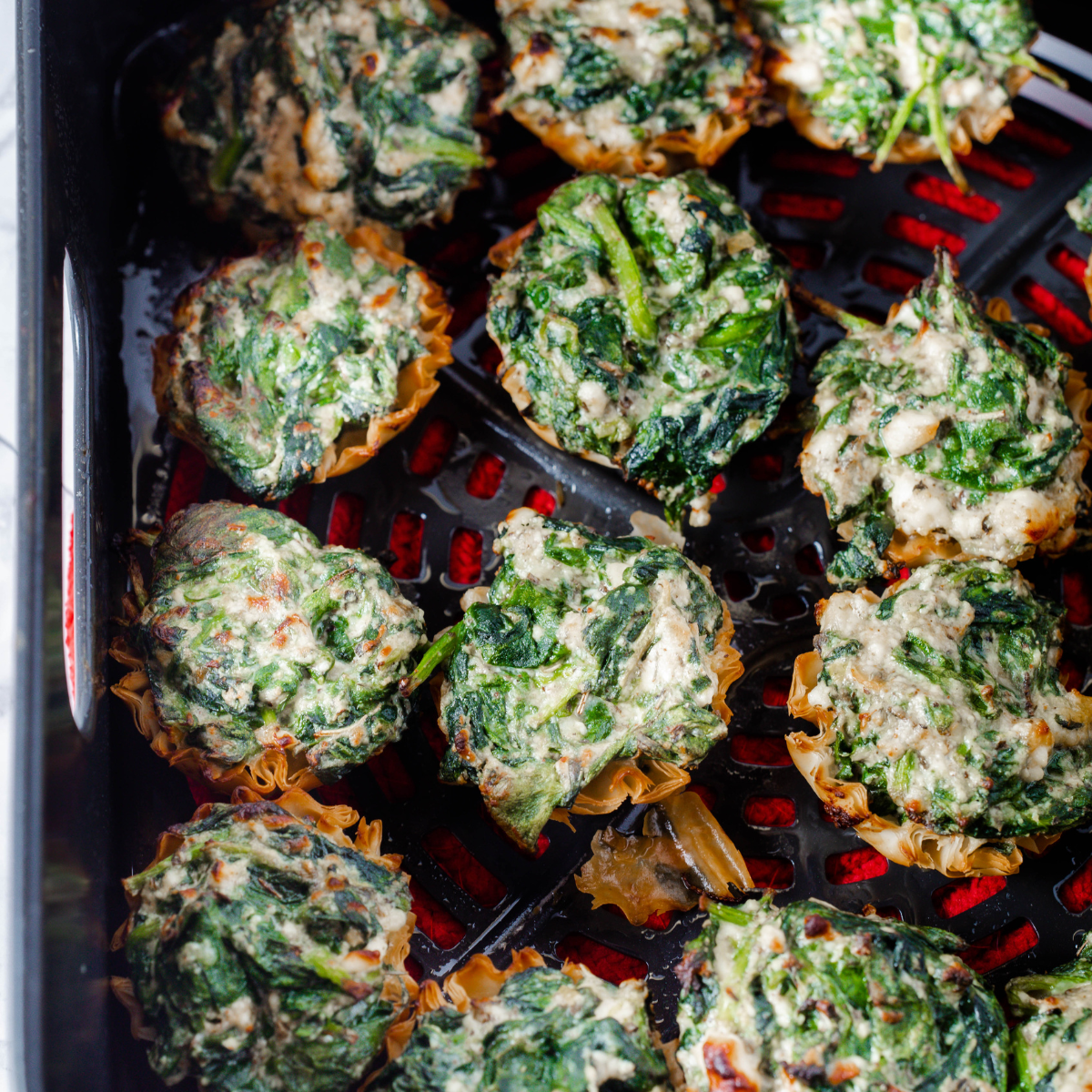 Air Fryer Spanakopita Phyllo Cups