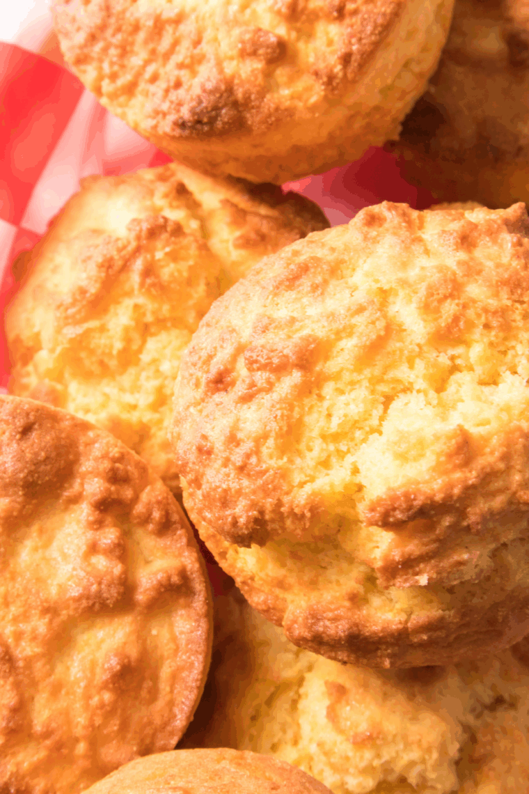 Golden, fluffy Air Fryer Famous Dave’s copycat corn muffins fresh from the air fryer