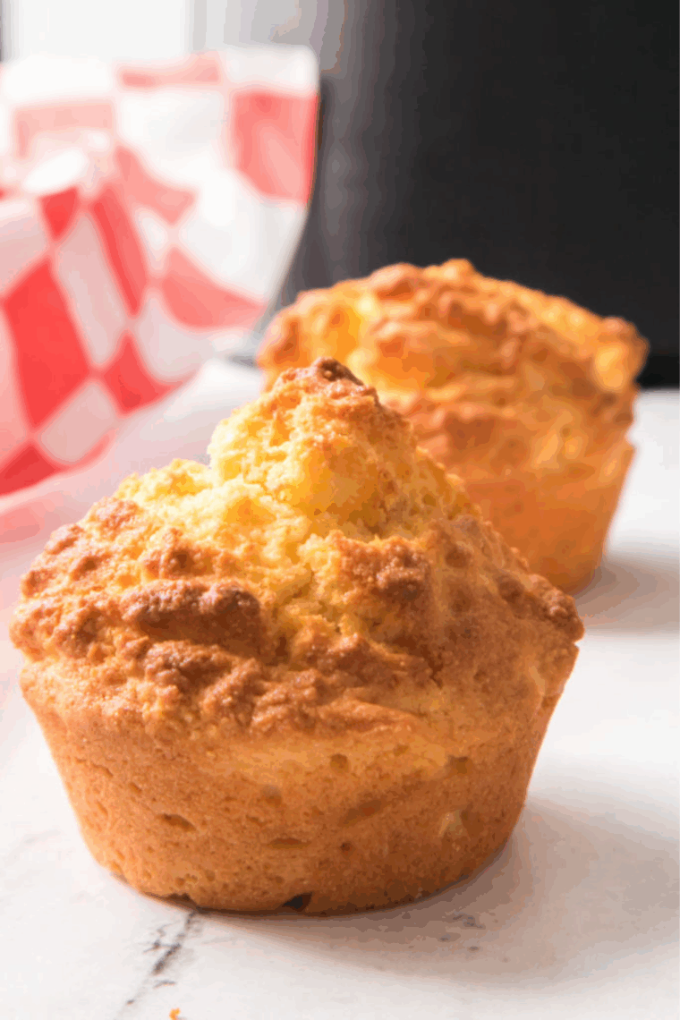 Golden, fluffy Air Fryer Famous Dave’s copycat corn muffins fresh from the air fryer