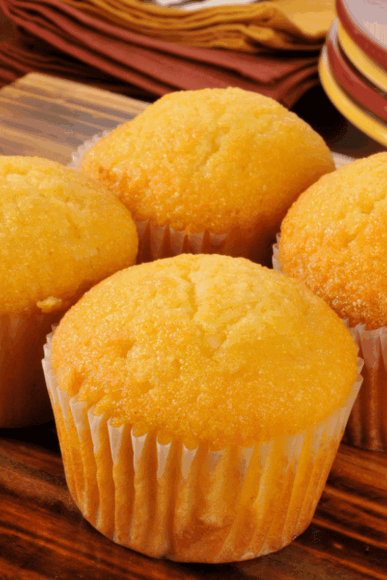 Golden, fluffy Air Fryer Famous Dave’s copycat corn muffins cooling on a rack