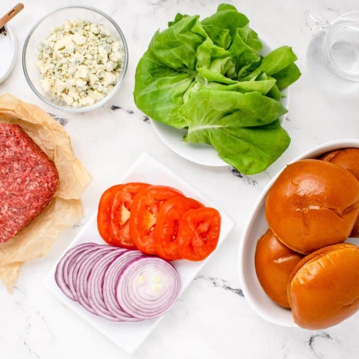 Air Fryer Blue Cheese Burgers  
