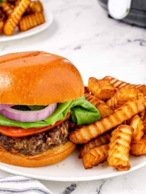Air Fryer Blue Cheese Burgers