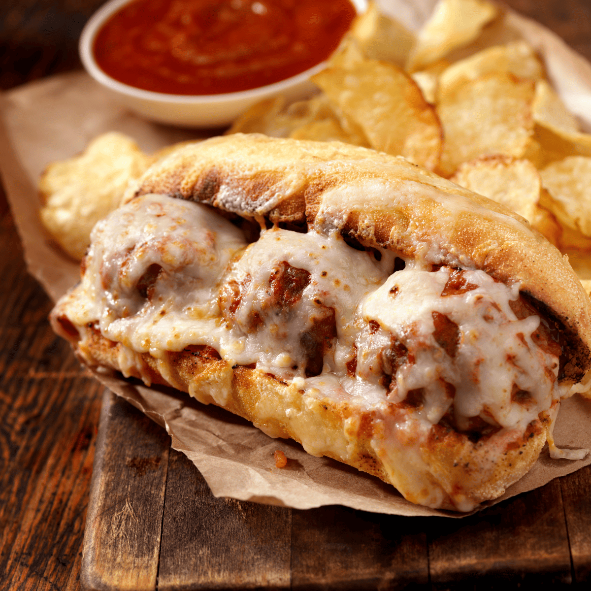Air Fryer Meatballs Subs