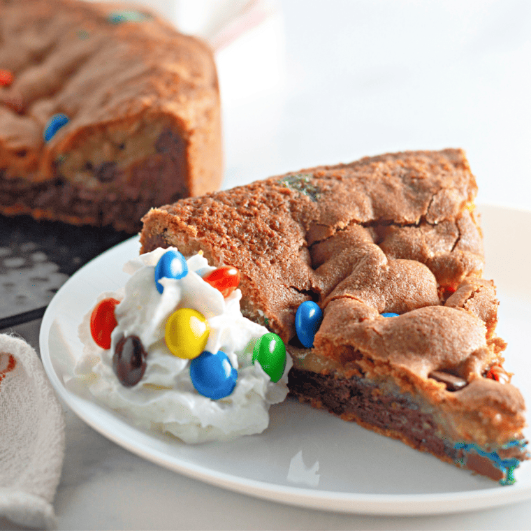 Air Fryer M&M Brownie Bars