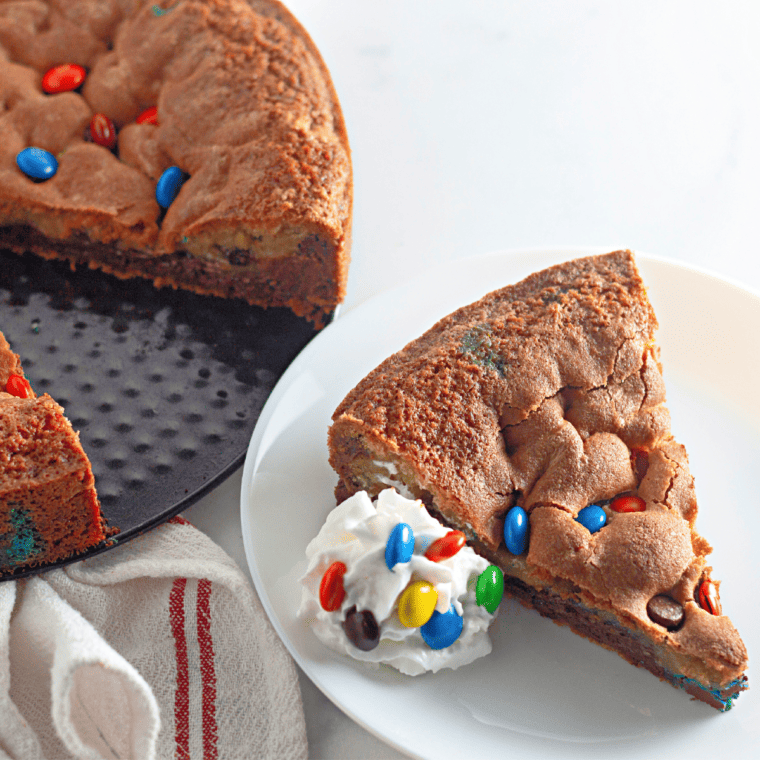 Air Fryer M&M Brownie Bars