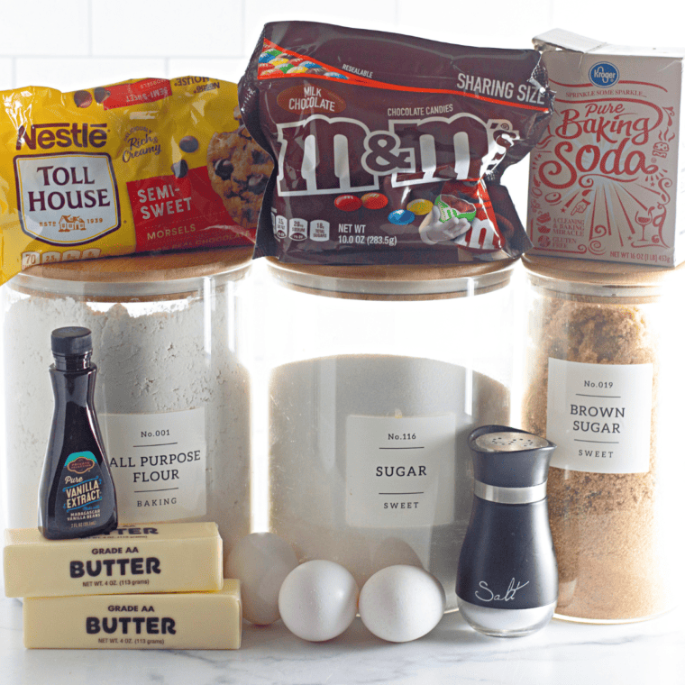 Ingredients Needed For Air Fryer M&M Brownie Bars