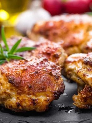 Air Fryer Chicken Thighs with Brown Sugar Glaze