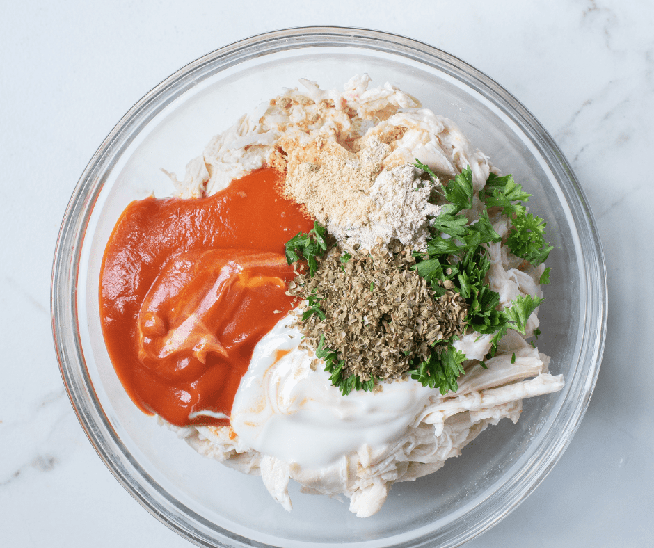 Air Fryer Homemade Egg Rolls Ingredients In Bowl