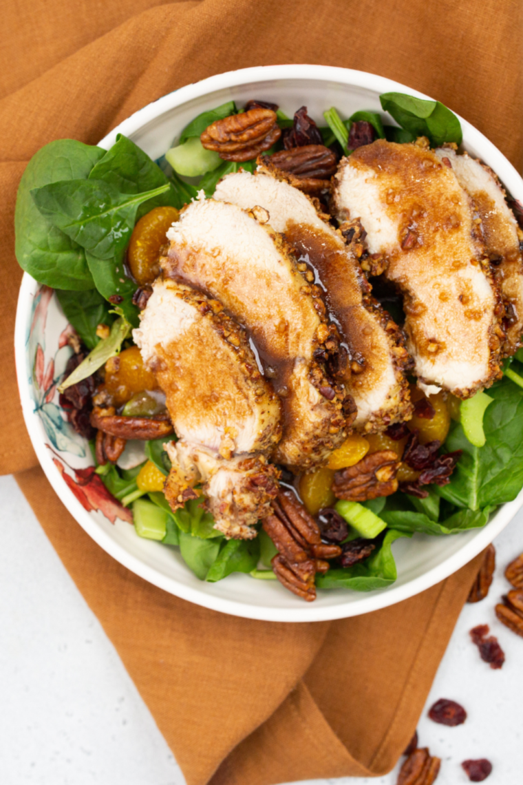 Healthy apple and pecan salad inspired by Wendy’s recipe.