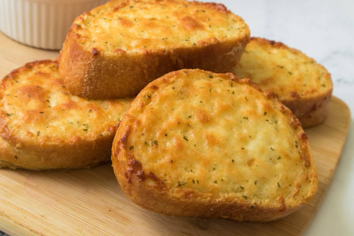 stack of garlic bread