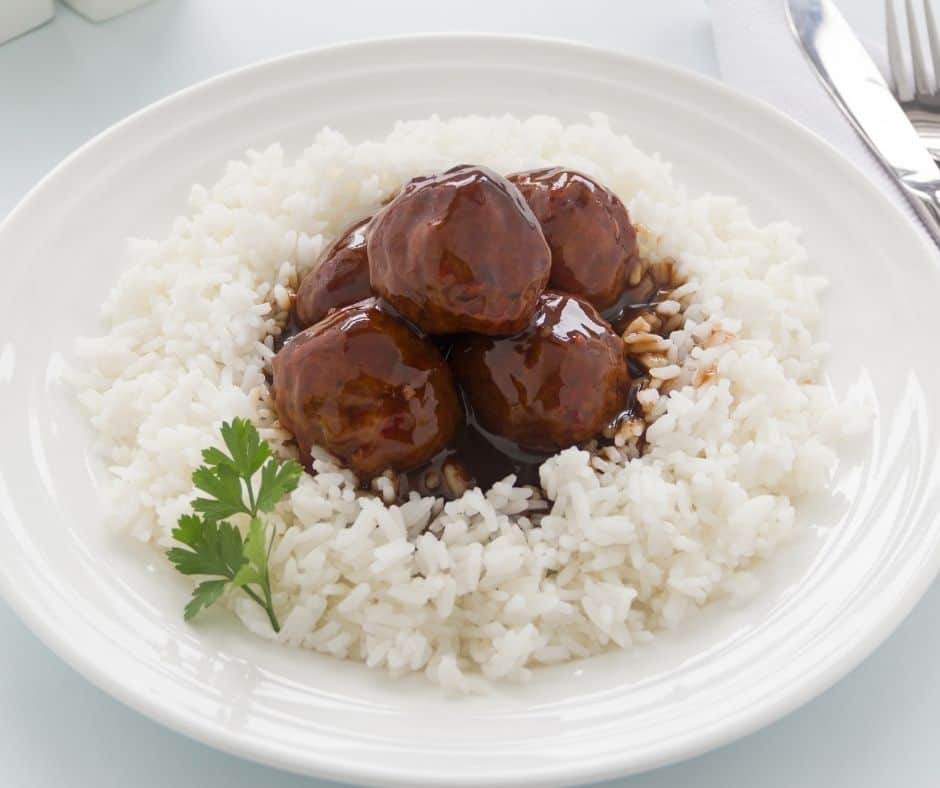 Air Fryer Hoisin Glazed Meatballs
