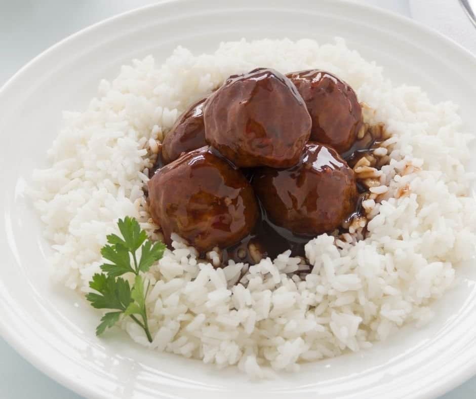 Air Fryer Hoisin Glazed Meatballs 