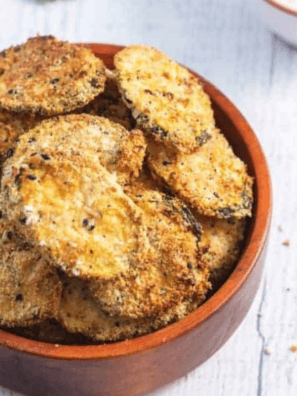 Easy Air Fryer Keto Zucchini Chips (Extra Crispy & Breaded)