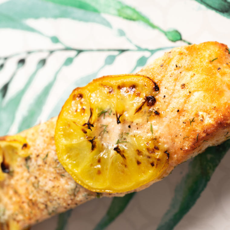 Air Fryer Lemon Garlic Herb Salmon