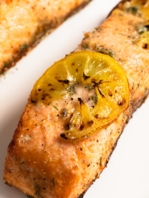 Air Fryer Lemon Garlic Herb Salmon