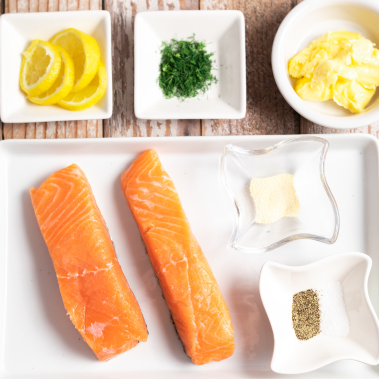 Air Fryer Lemon Garlic Herb Salmon