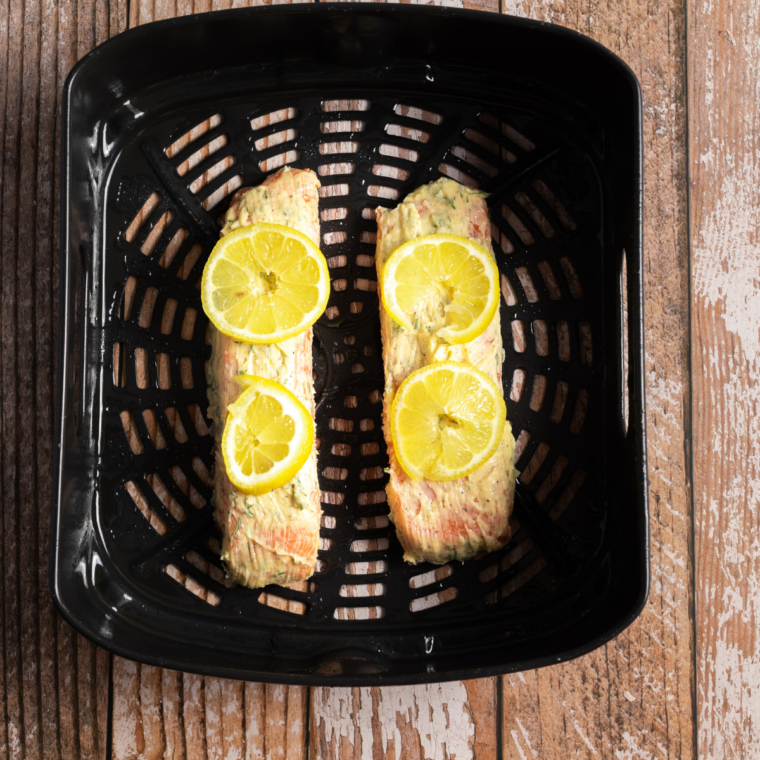 Air Fryer Lemon Garlic Herb Salmon