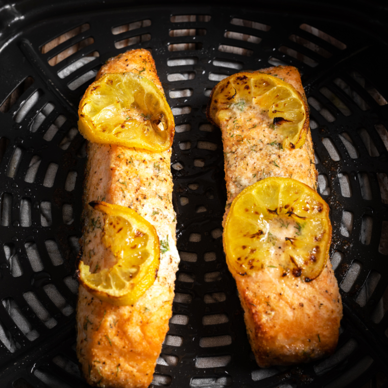 Air Fryer Lemon Garlic Herb Salmon