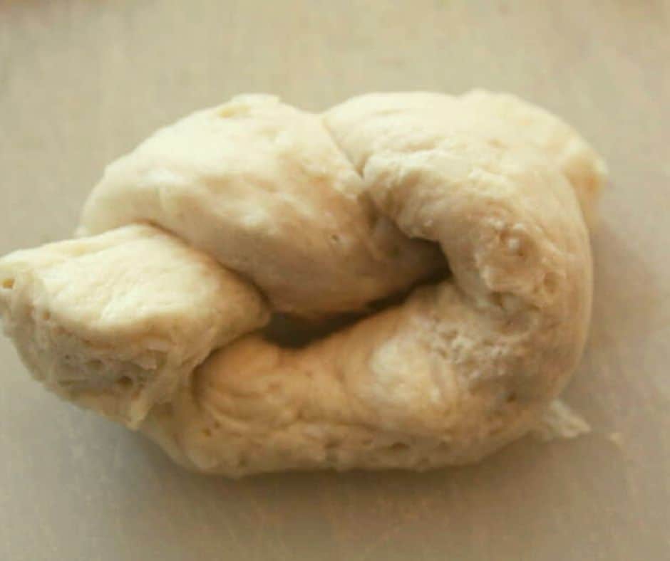 Dough Roll Rope Tied into knot