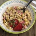 Air Fryer Strawberries & Cream Baked Oatmeal