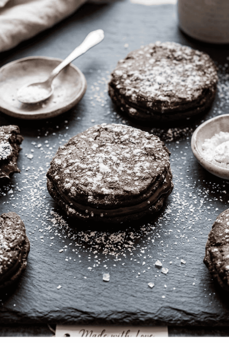 Air fryer cookies made with Nutella, egg, and flour, soft and chewy.