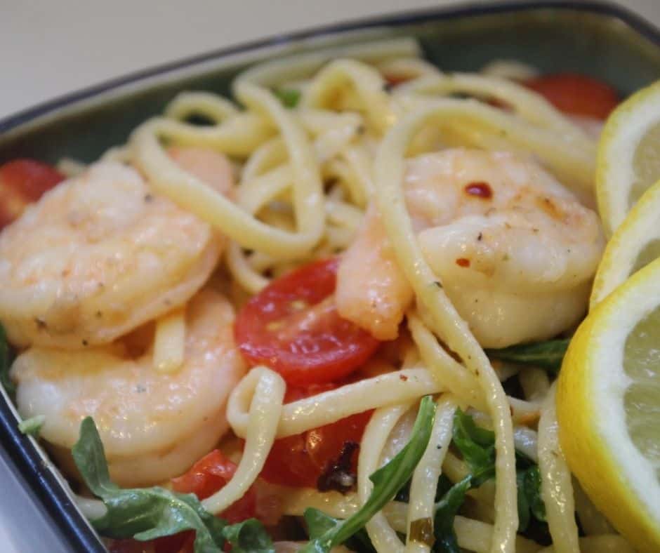 Air Fryer Garlic Butter Shrimp Scampi
