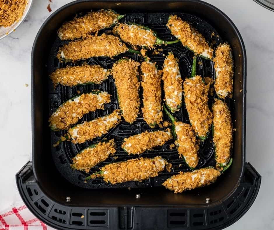 Jalapeno Peppers in Air Fryer Basket