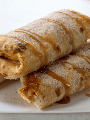Air Fryer Apple Pie Taquitos are a quick, crispy dessert made with tortillas, apple pie filling, and cinnamon sugar — ready in about 20 minutes!