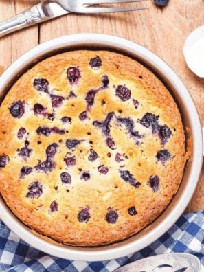 Air Fryer Blueberry Coffee Cake