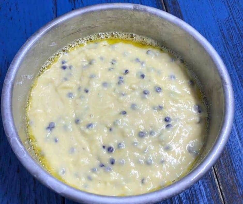 Air Fryer Blueberry Coffee Cake