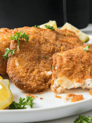 air fryer catfish on a plate