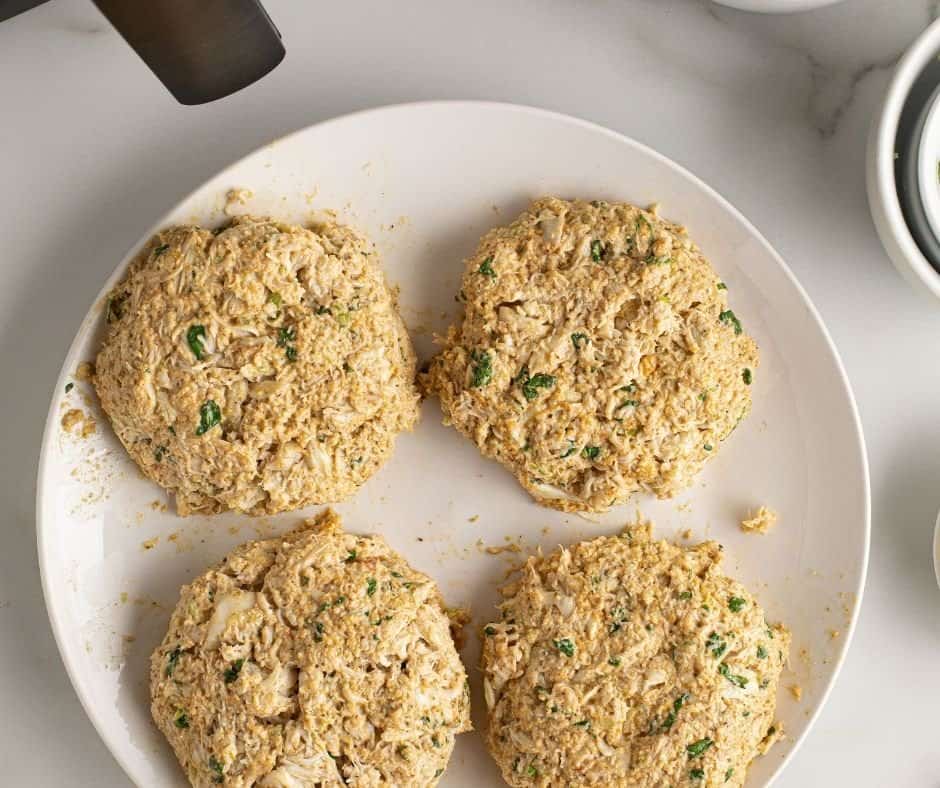 Air Fryer Copycat Legal Sea Food Crab Cakes on Plate