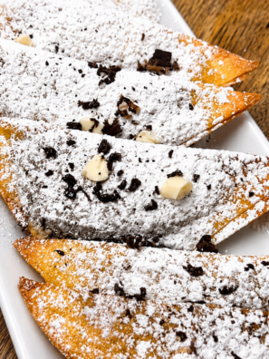 Air Fryer Stuffed Nutella Wontons