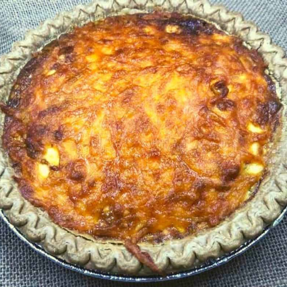 Air Fryer Three Cheese Quiche