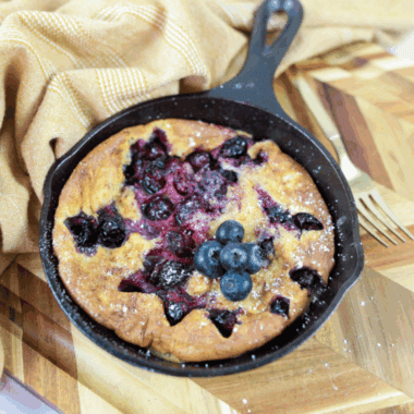 Air Fryer Blueberry Dutch Baby Pancakes