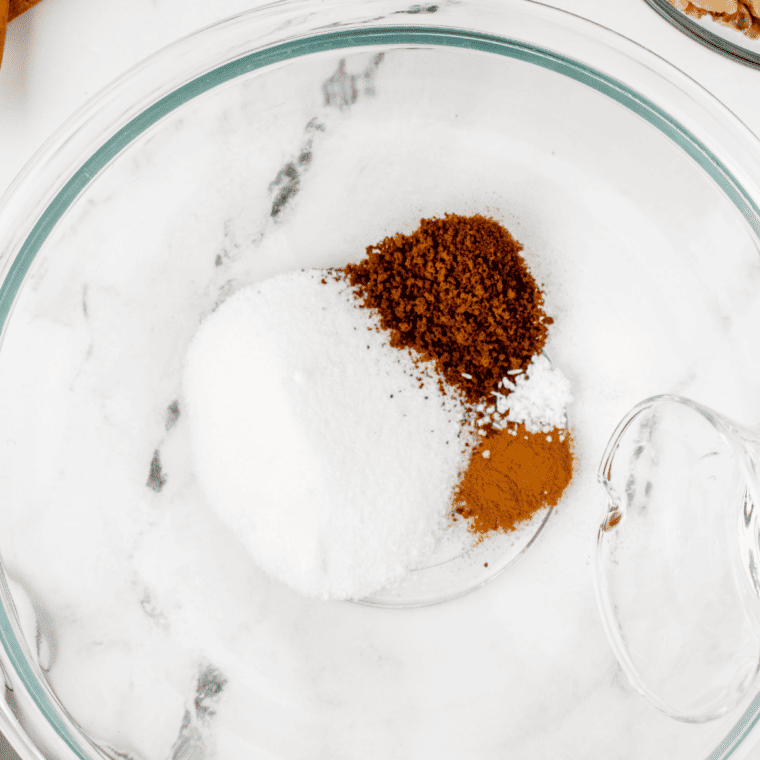 Egg white, water, and vanilla whisked to a froth in a mixing bowl
