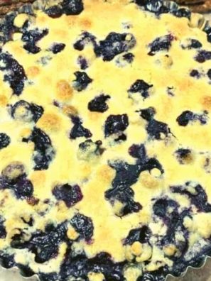 Air Fryer Crustless Blueberry Pie