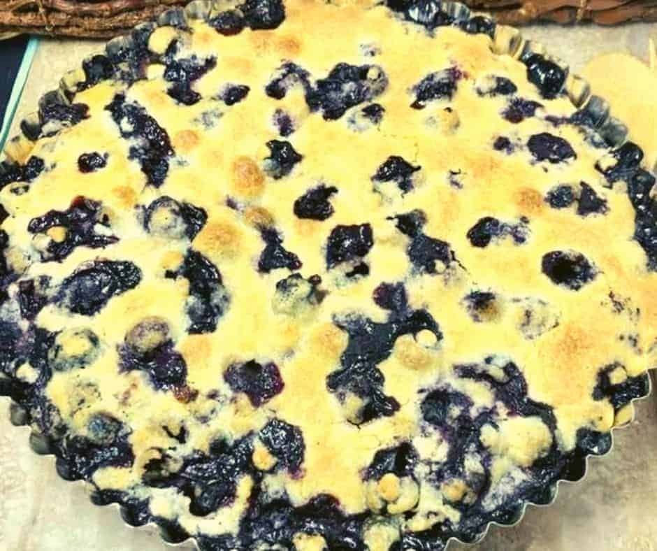 Air Fryer Crustless Blueberry Pie