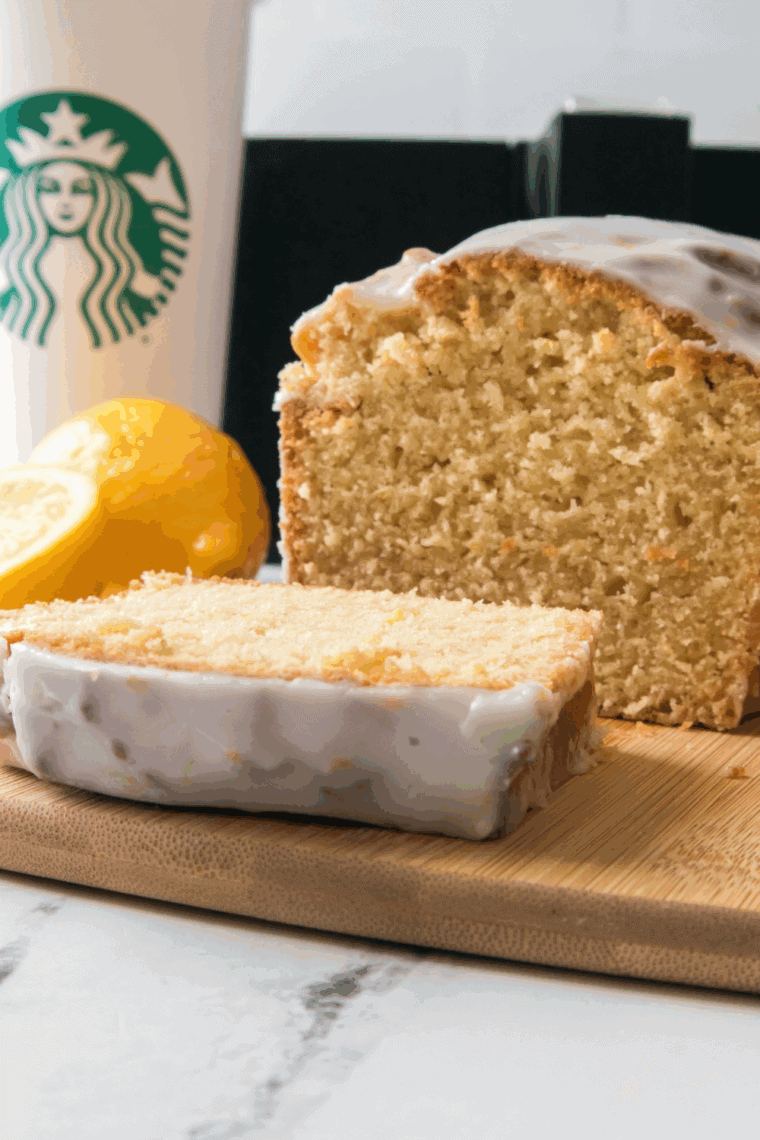 Air fryer copycat Starbucks iced lemon loaf with sweet lemon glaze
