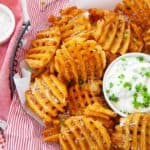 Air Fryer Frozen Waffle Cut Fries