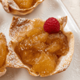 Air Fryer Mini Apple Pies use wonton wrappers and pie filling for crispy, bite-sized apple pie cups in under 15 minutes. Just 2 ingredients!