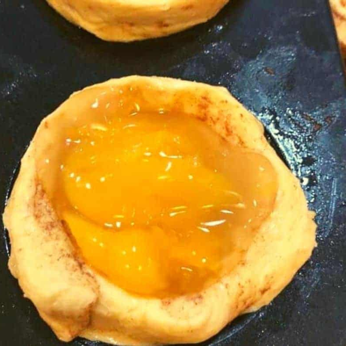Air Fryer Peach Pie Cinnamon Rolls