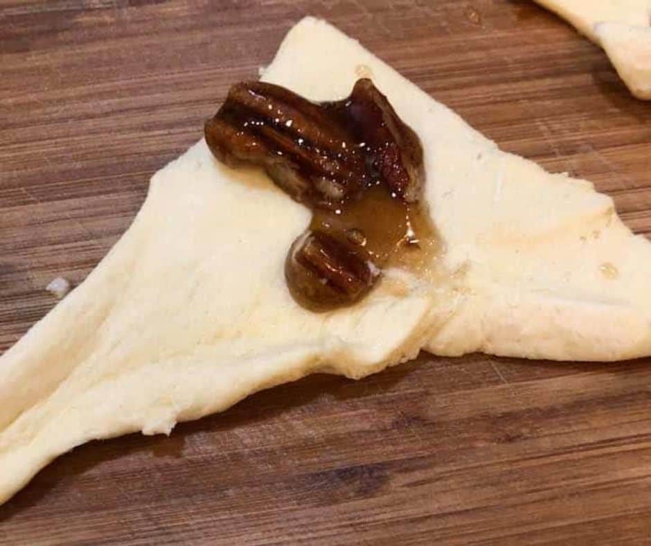 Air Fryer Pecan Pie Stuffed Crescent Rolls
