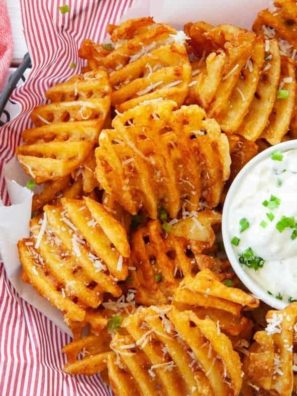 Air Fryer Frozen Waffle Cut Fries