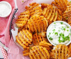 Air Fryer Frozen Waffle Cut Fries