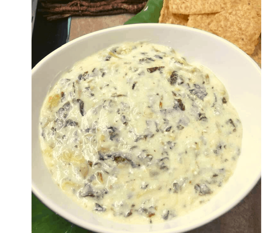 Air Fryer Spinach and Artichoke Dip