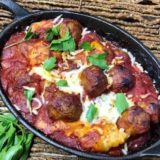 Air Fryer Italian Meatball and Biscuit Bake