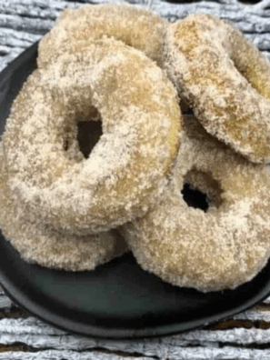 Air Fryer Cinnamon Sugar Banana Donuts