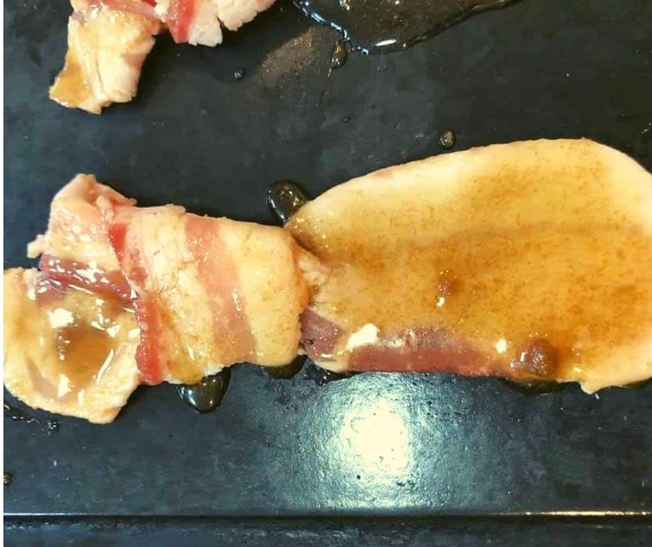 Glaze on Bacon Knots