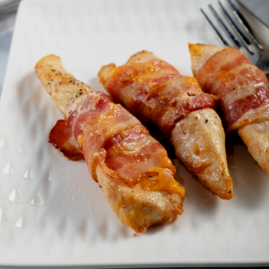 Air Fryer Cheesy Bacon Wrapped Chicken